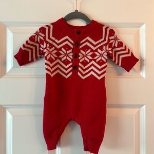 Hannah Andersson Baby Sweater Romper. Size 0-3 months.